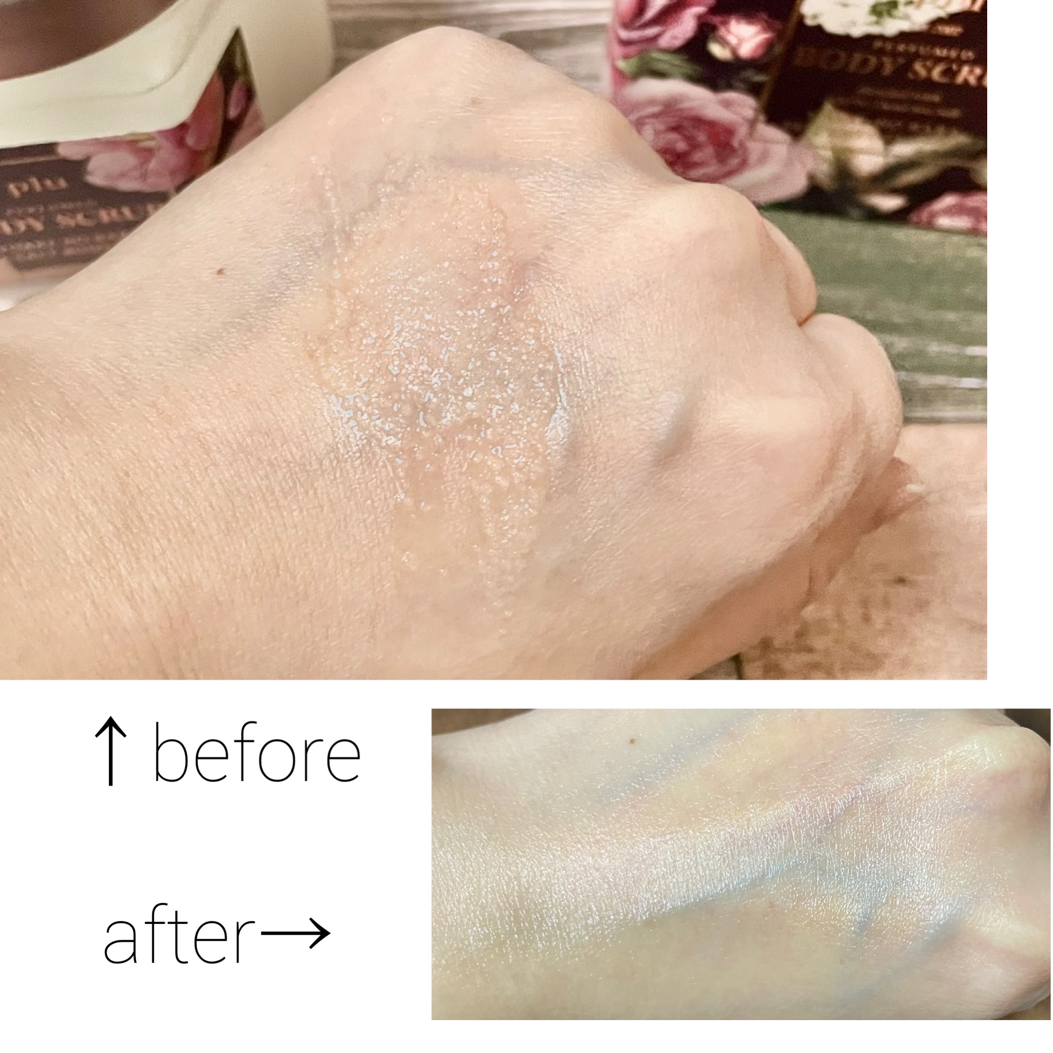 ボディスクラブ ピンクフローラル/plu/ボディスクラブを使ったクチコミ（3枚目）