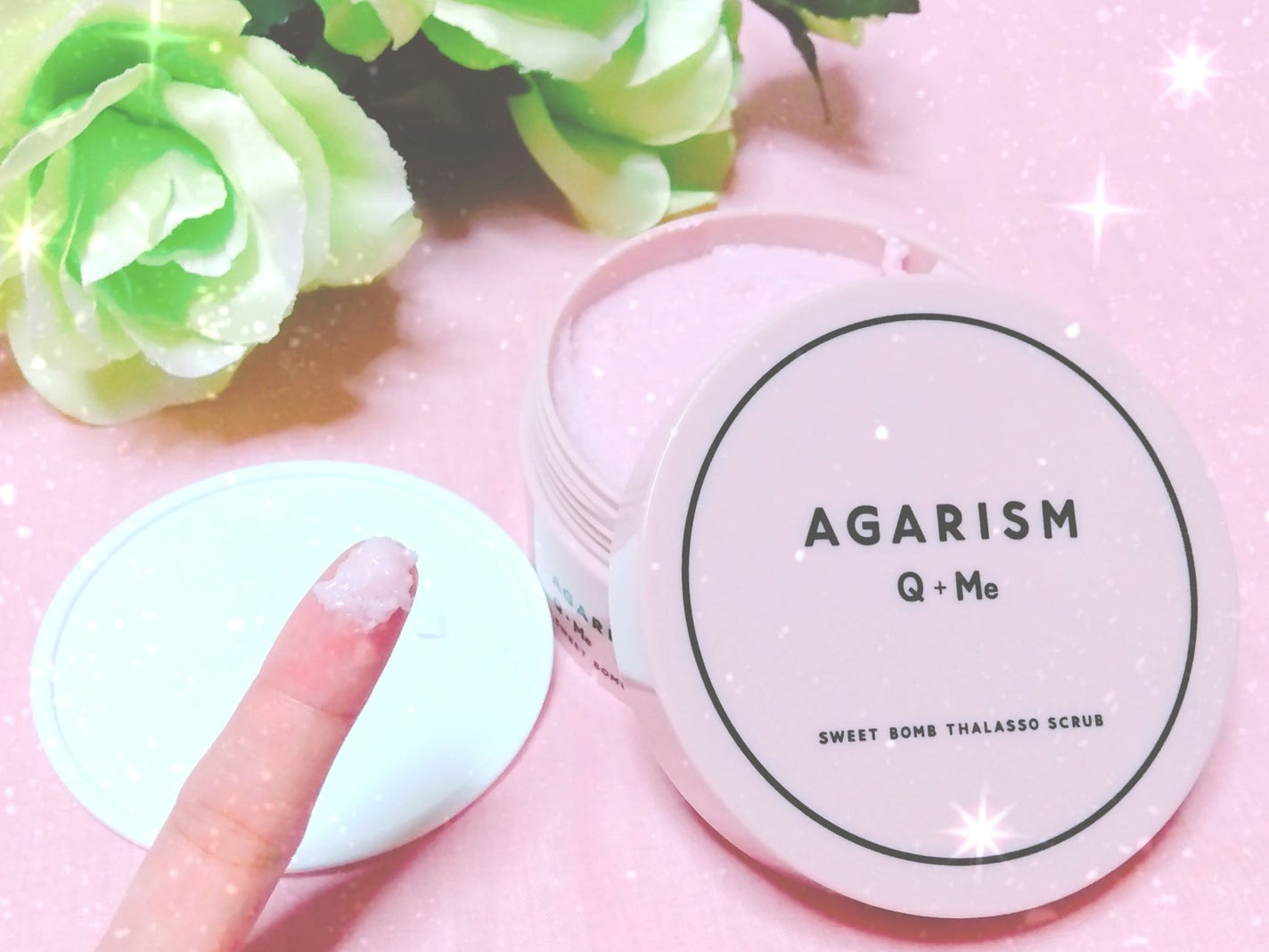 Q+Me スウィート ボム タラソ スクラブ/AGARISM/バスト・ヒップケアを使ったクチコミ(2枚目)