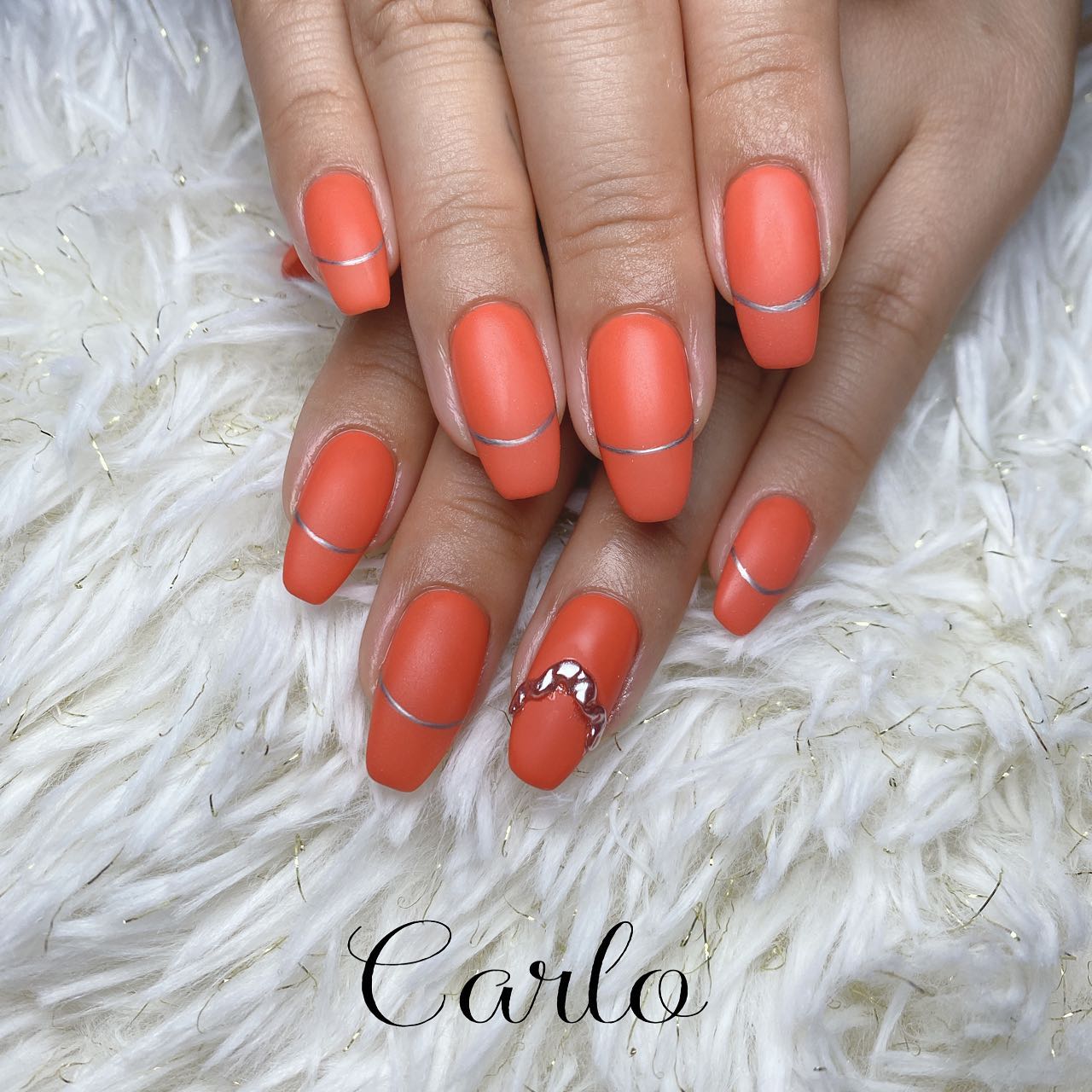 YUKA on LIPS 「.🧡..#狭山ヶ丘ネイルサロン#小手指ネイルサロン#所沢ネイル..」(1枚目)