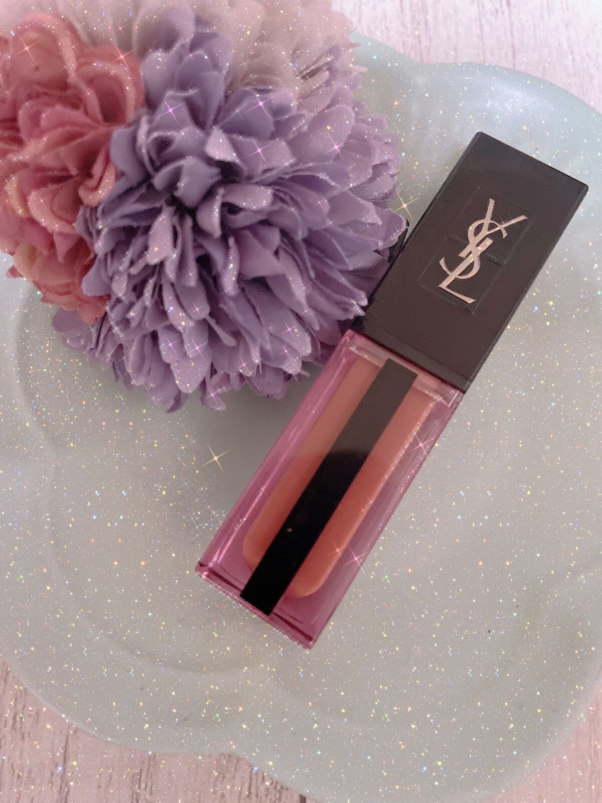 ルージュ ピュールクチュール ヴェルニ ウォーターステイン 616(WEB限定） ベイズド イン ベージュ/YVES SAINT LAURENT BEAUTE/口紅を使ったクチコミ（1枚目）