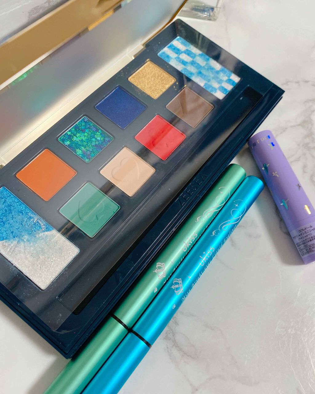 アクアシャインミニシャドウ/コフレドール/スティックアイシャドウを使ったクチコミ(4枚目)