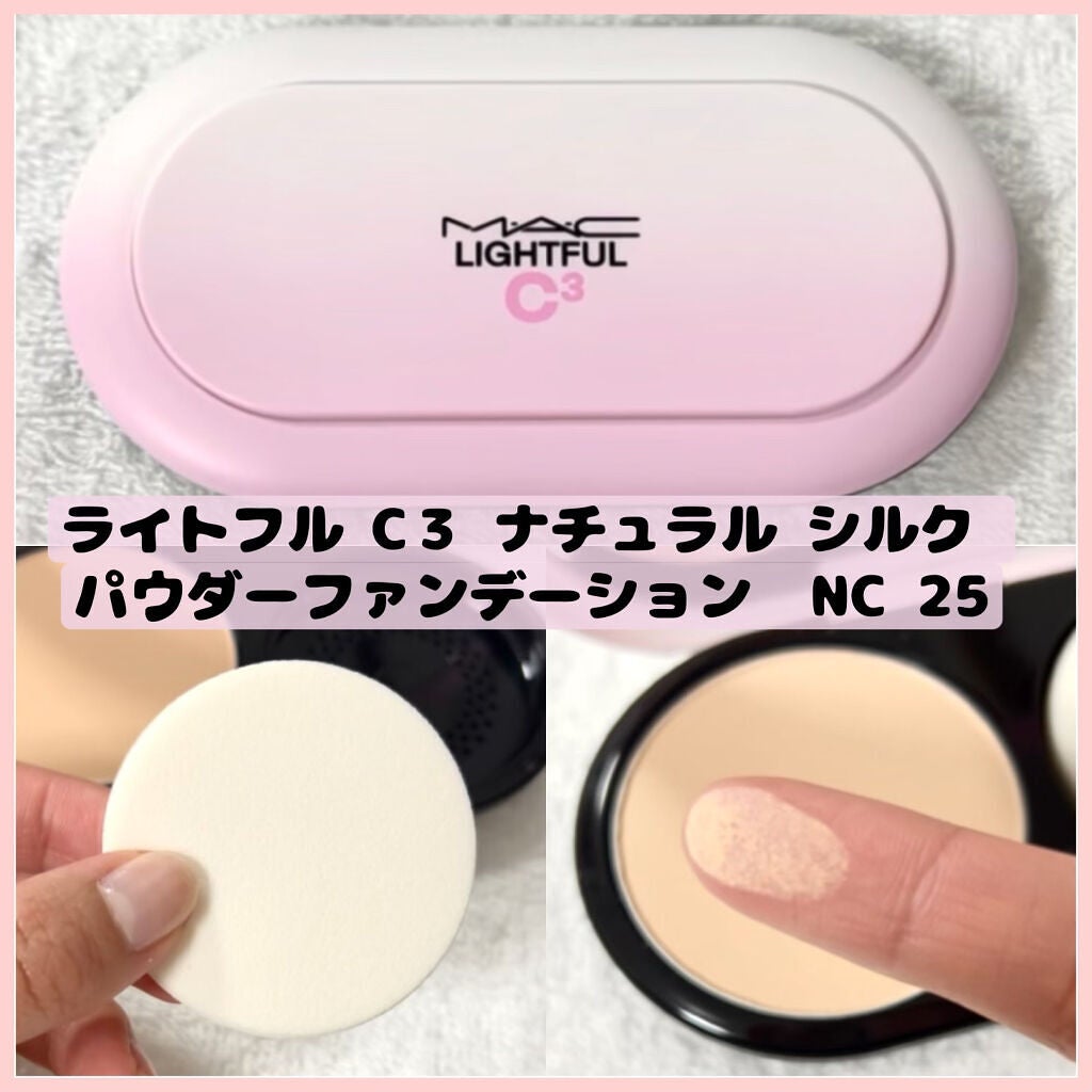 ライトフル C3 ナチュラル シルク パウダーファンデーション/M・A・C/パウダーファンデーションを使ったクチコミ(2枚目)