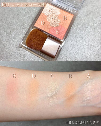 グロウフルールチークス(ブレンドタイプ)/キャンメイク/パウダーチークを使ったクチコミ(2枚目)