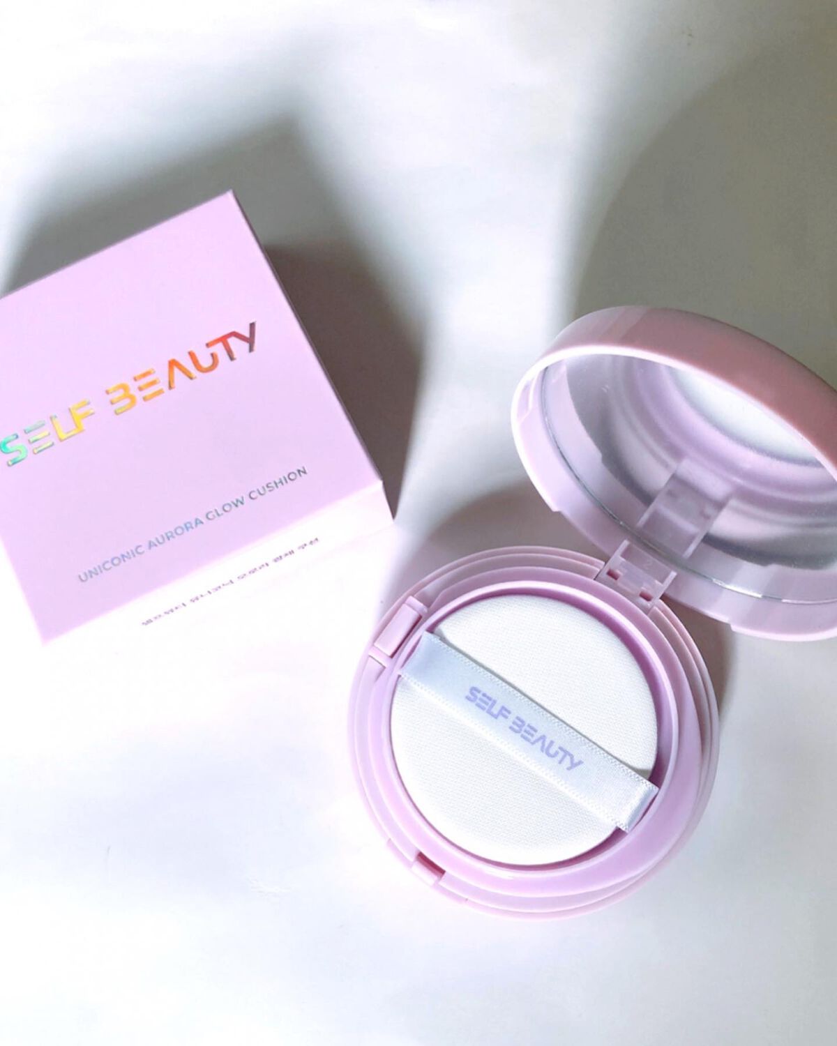 ユニコーン オーロラ光彩クッション/SELF BEAUTY/クッションファンデーションを使ったクチコミ(4枚目)
