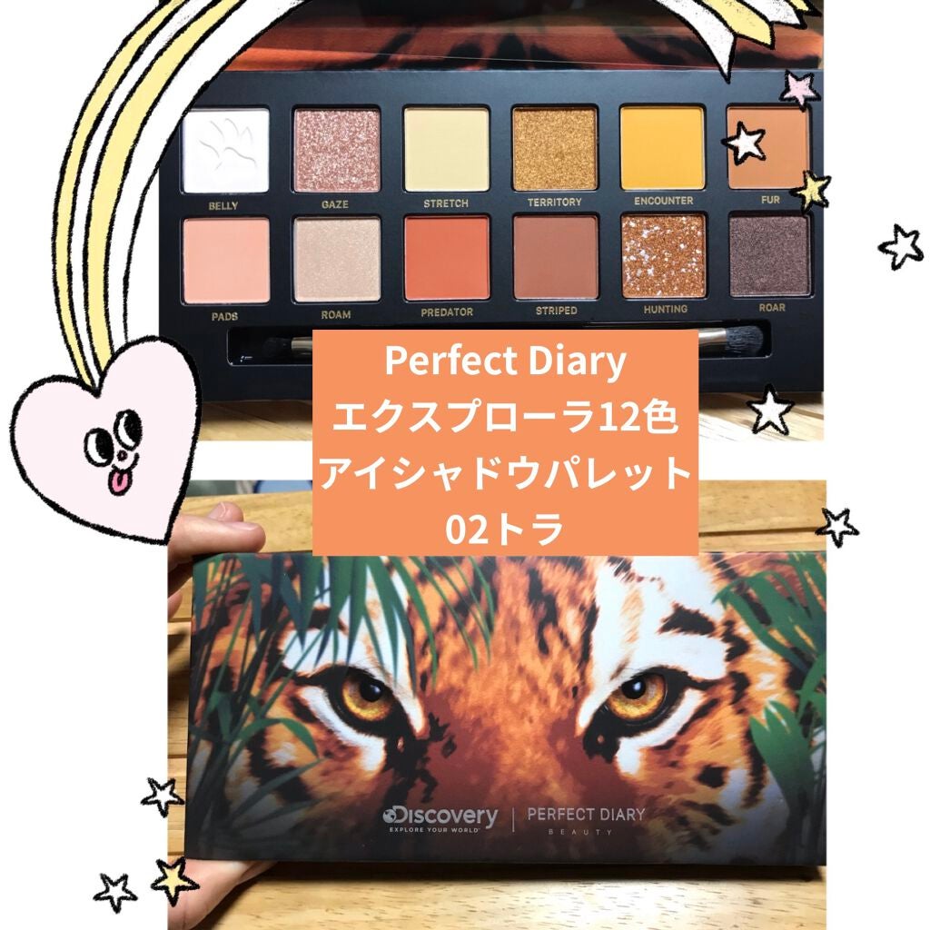 エクスプローラ12色 動物アイシャドウパレット/PERFECT DIARY/アイシャドウパレットを使ったクチコミ(1枚目)