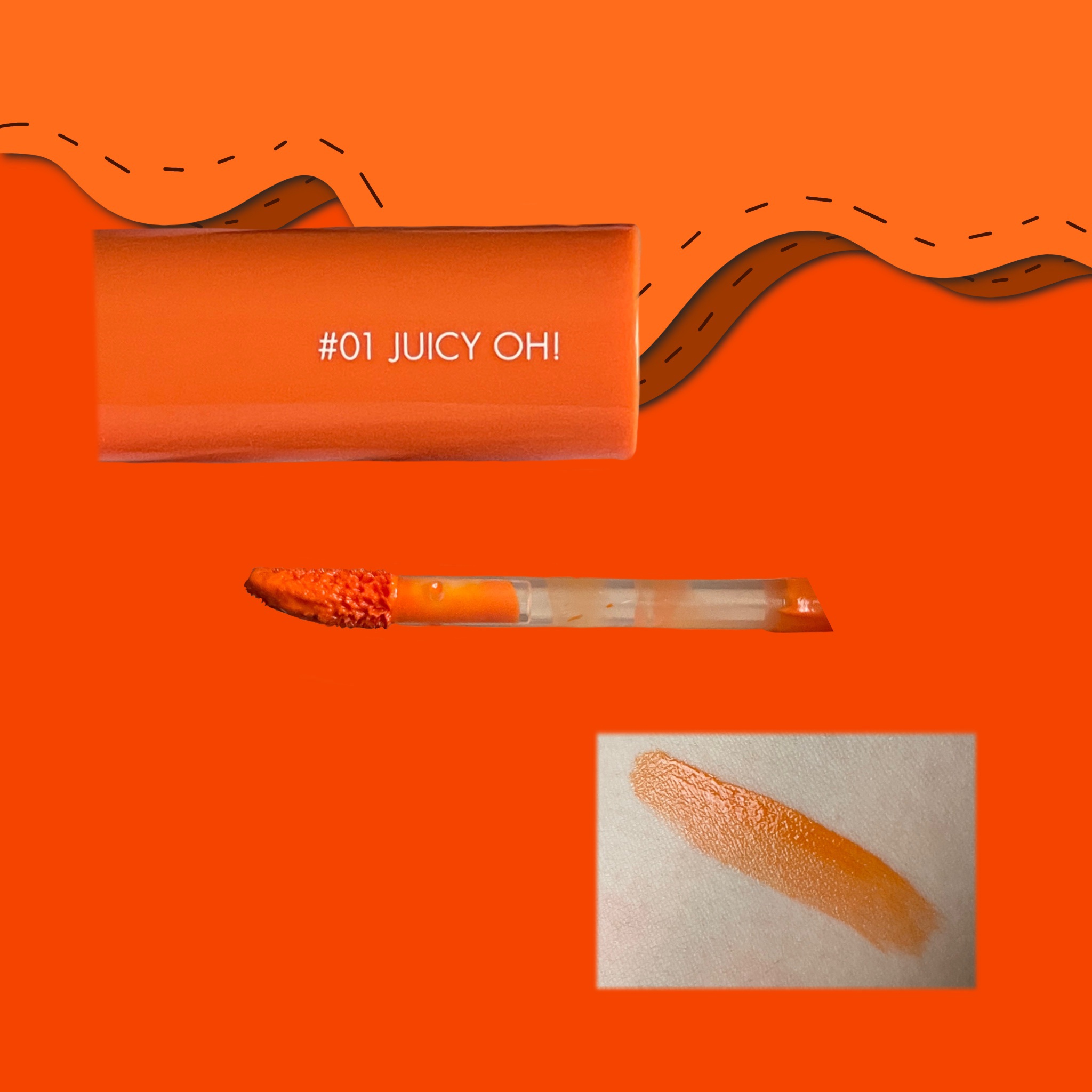 ジューシーラスティングティント/rom&nd/リップティントを使ったクチコミ（2枚目）