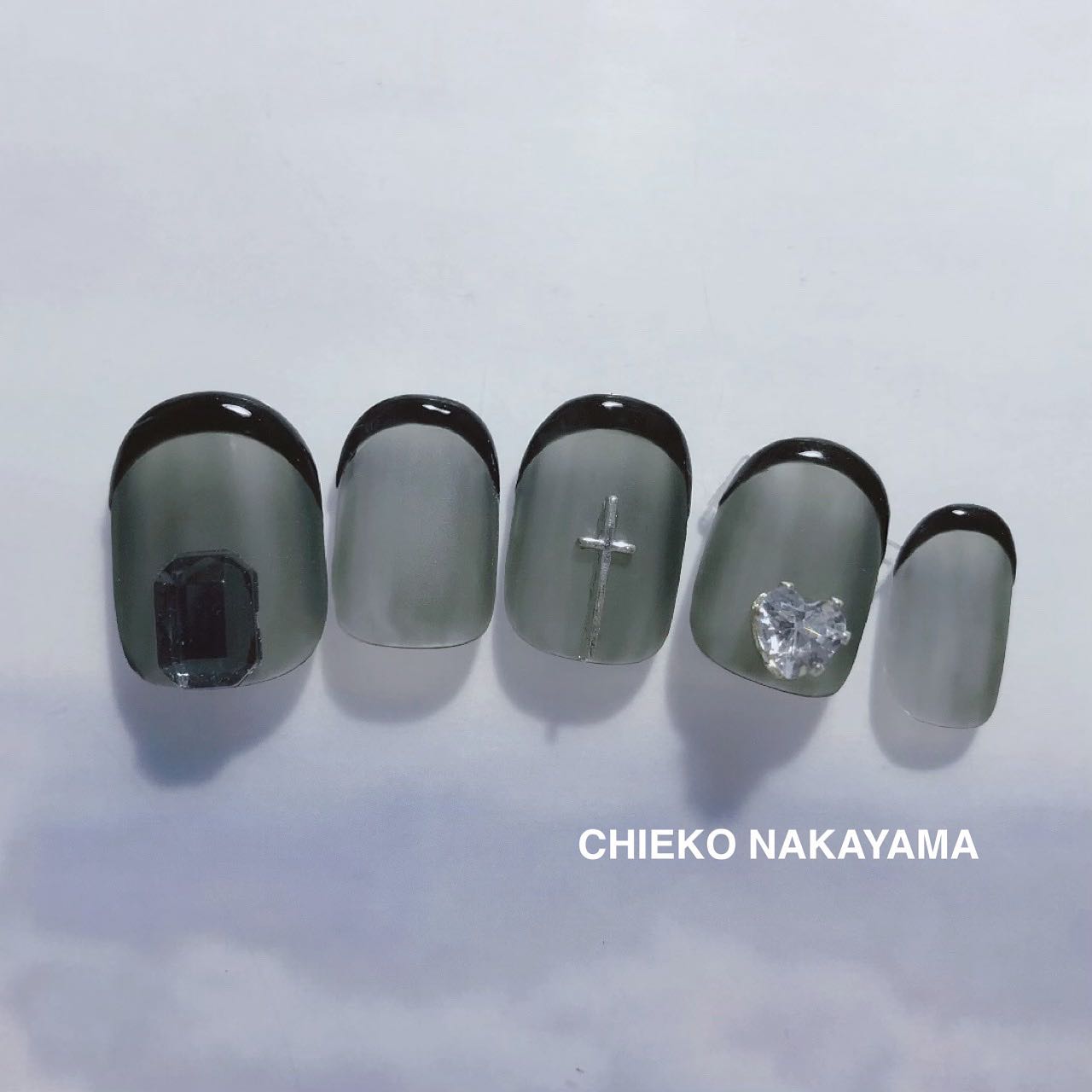 #ネイル,#モノトーンネイルのネイルデザイン