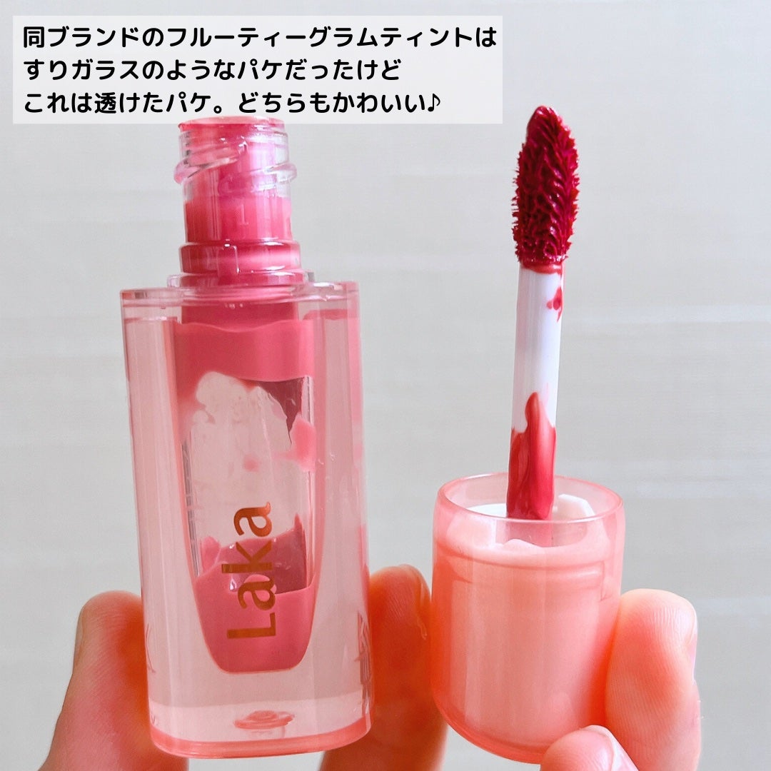 ジェリーイングヌードグロス/Laka/リップグロスを使ったクチコミ(4枚目)