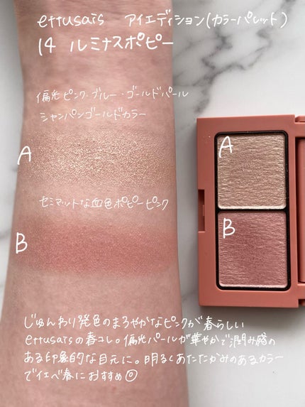エテュセ アイエディション(カラーパレット)/ettusais/アイシャドウパレットを使ったクチコミ(3枚目)
