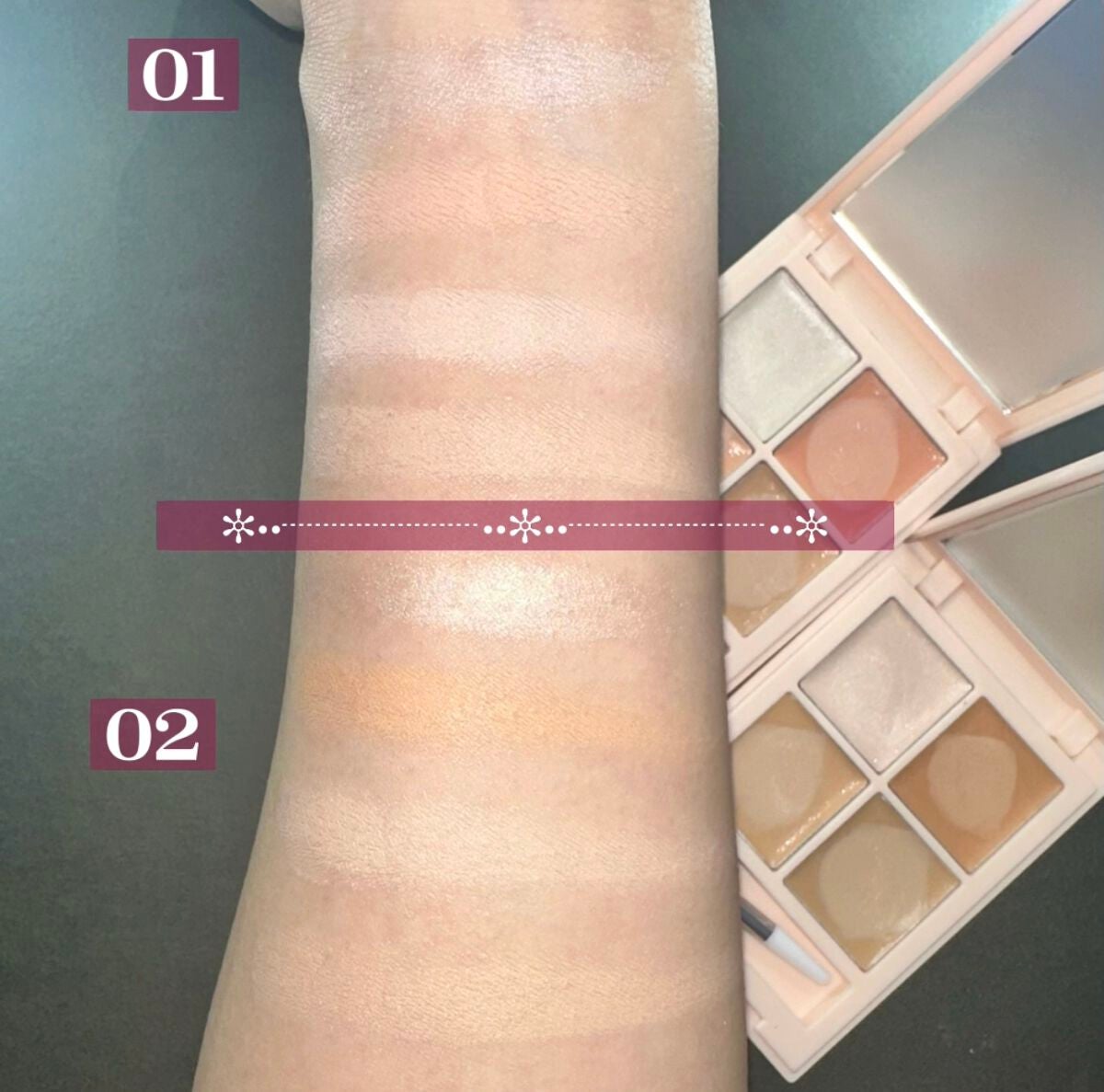 トーンアップ&カバー コンシーラーパレット/Kirei&co./パレットコンシーラーを使ったクチコミ(7枚目)