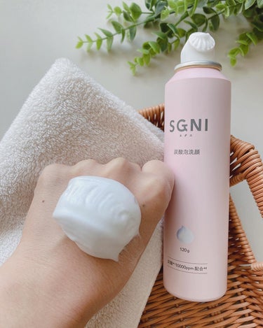 SGNI 炭酸泡洗顔のクチコミ「𓆸𓆸𓆸
⁡
🌿　SGNI 炭酸泡洗顔　🌿
⁡
毛穴スッキリ透明感*1のある肌に
アプローチして.....」（3枚目）