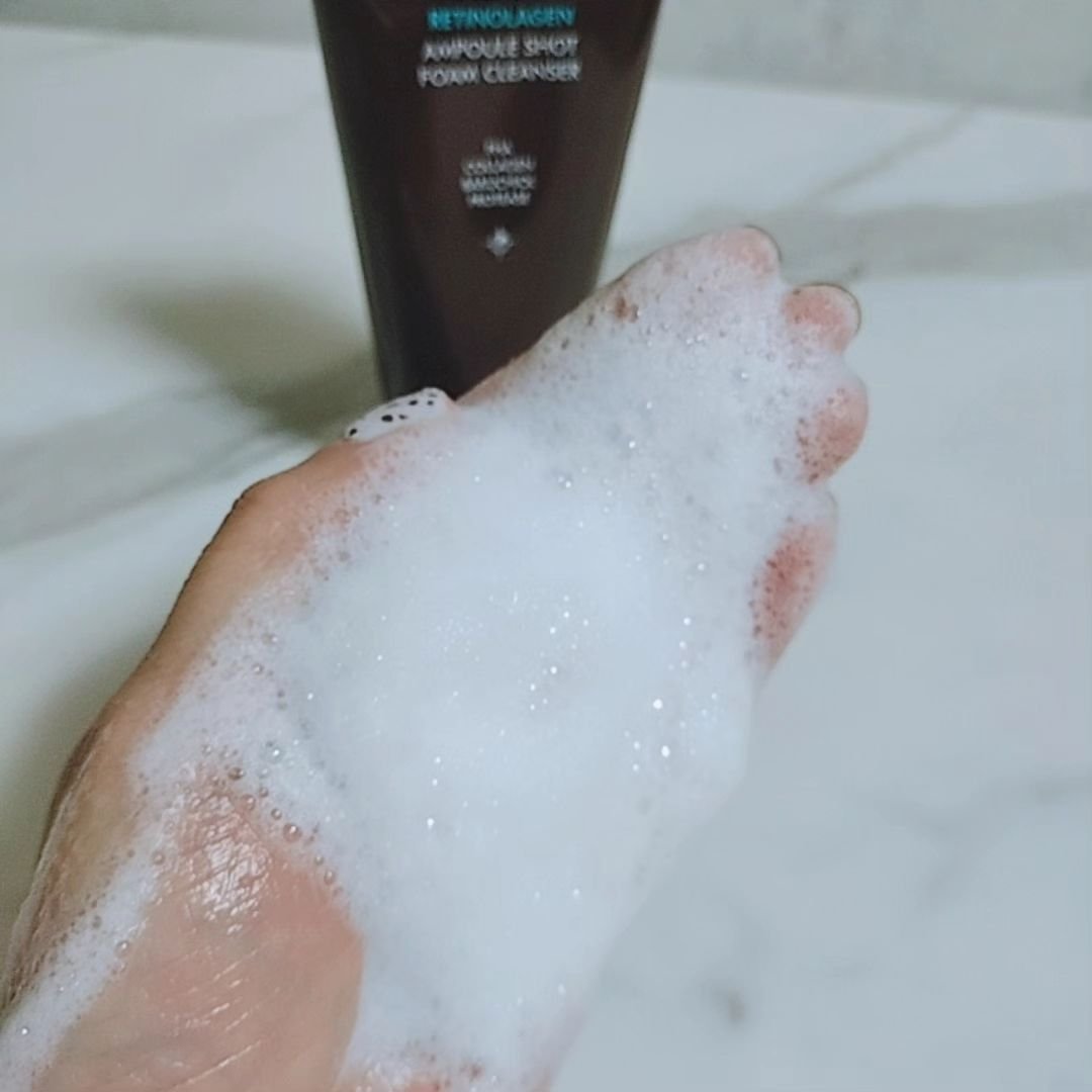 レチノーラゲンアンプルショット洗顔フォーム/P.CALM/洗顔フォームを使ったクチコミ（3枚目）