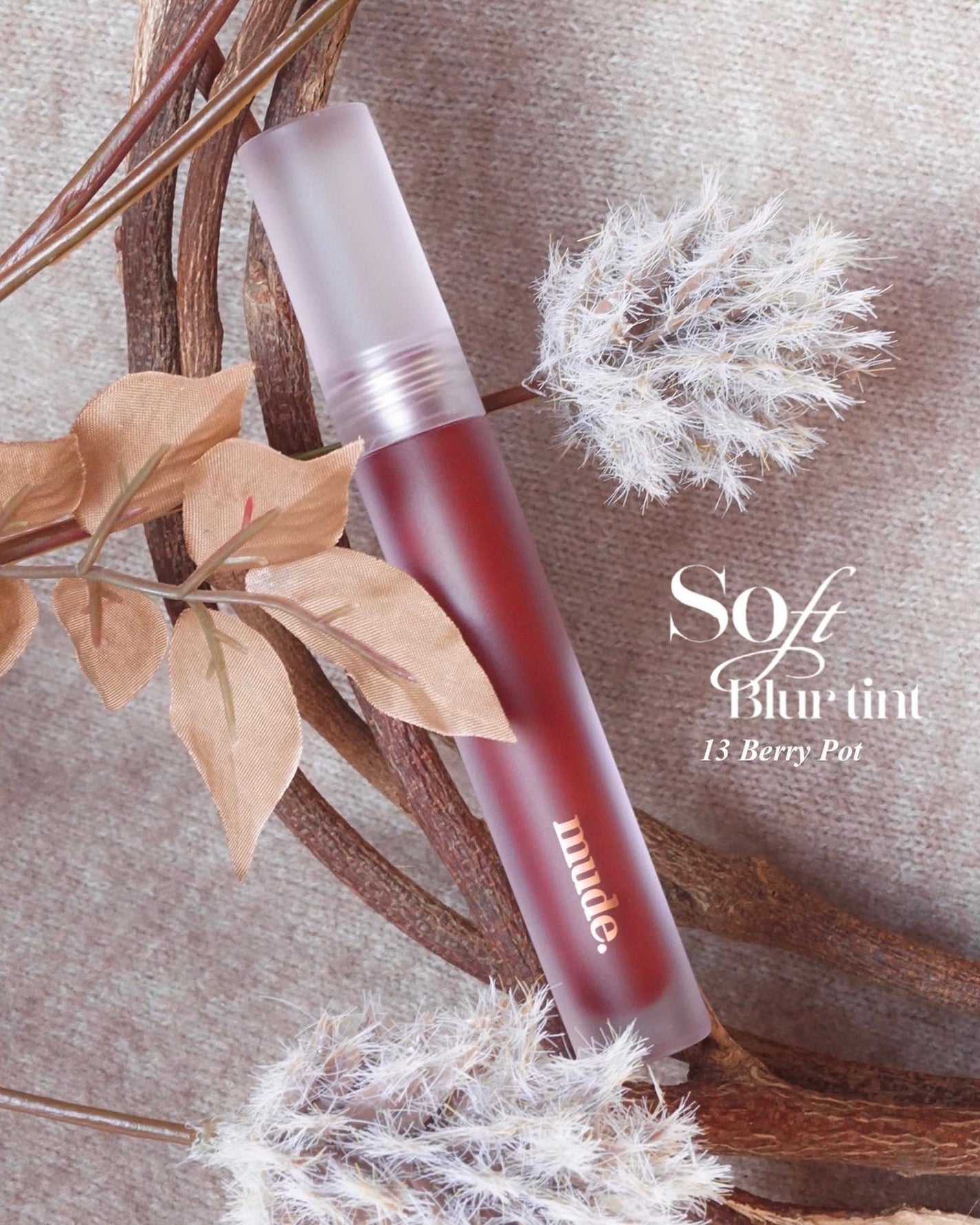 ソフトブラーティント/mude./リップティントを使ったクチコミ(2枚目)