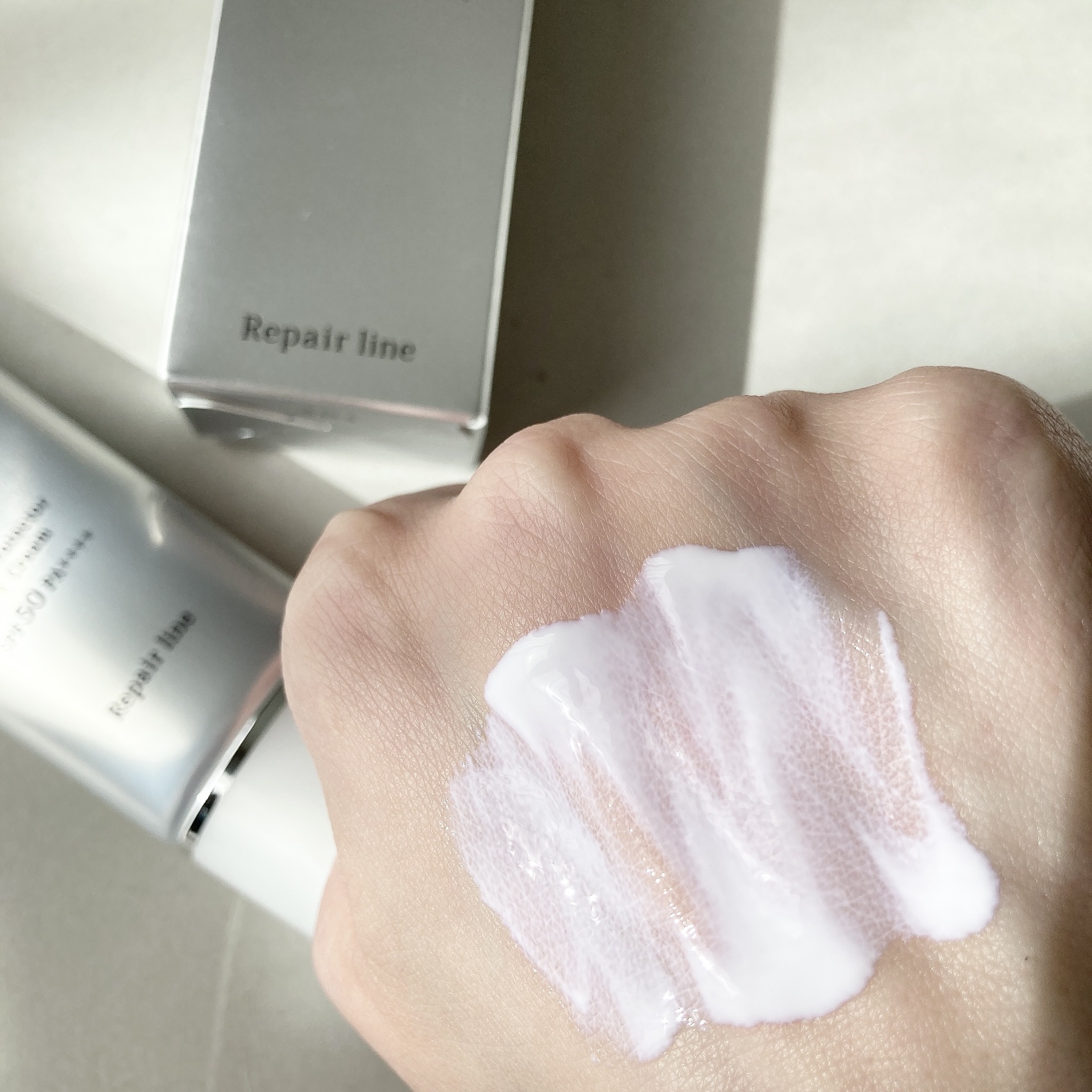 リソウ リペア パーフェクトUVクリーム/リソウコーポレーション/日焼け止めクリームを使ったクチコミ（2枚目）