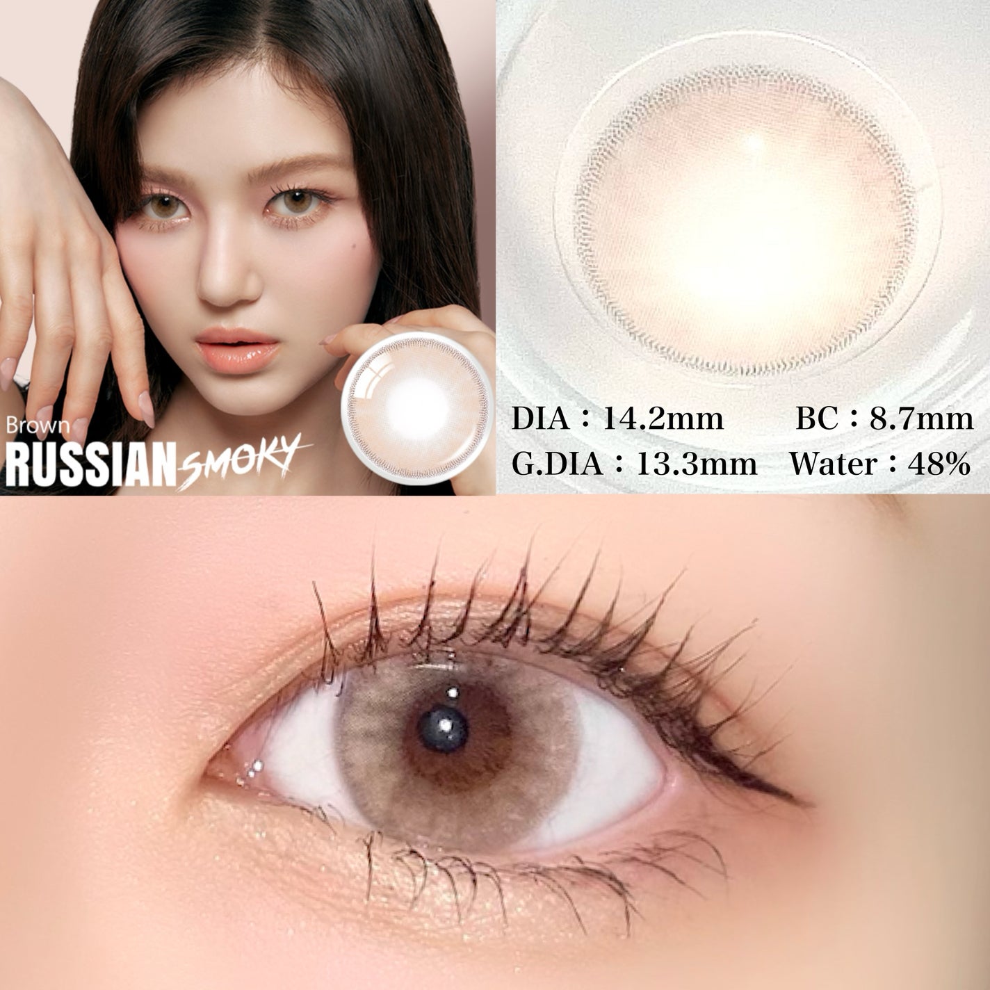 ロシアンスモーキー/OLENS/カラーコンタクトレンズを使ったクチコミ(4枚目)