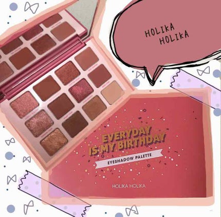 ピースマッチング12色シャドウパレット 2018 HOLIDAY/HOLIKA HOLIKA/アイシャドウパレットを使ったクチコミ(1枚目)