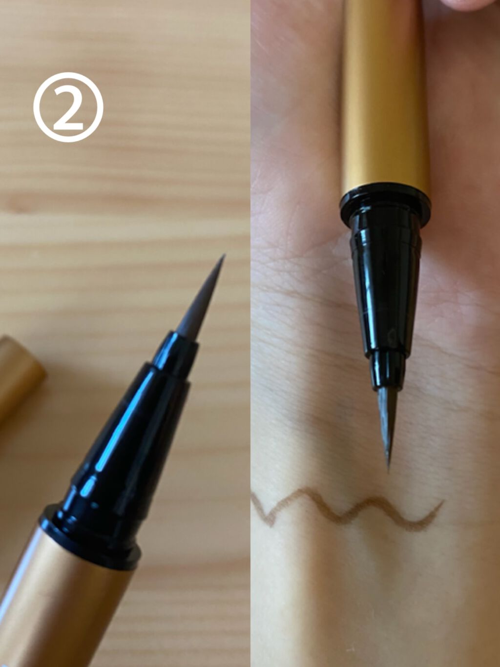 スキルレスライナー/LUMIURGLAS/リキッドアイライナーを使ったクチコミ（3枚目）