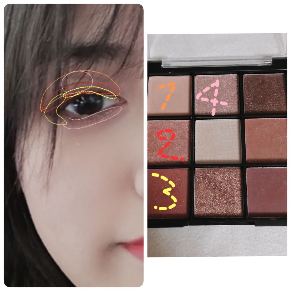 UR GLAM BLOOMING EYE COLOR PALETTE/U R GLAM/アイシャドウパレットを使ったクチコミ(2枚目)