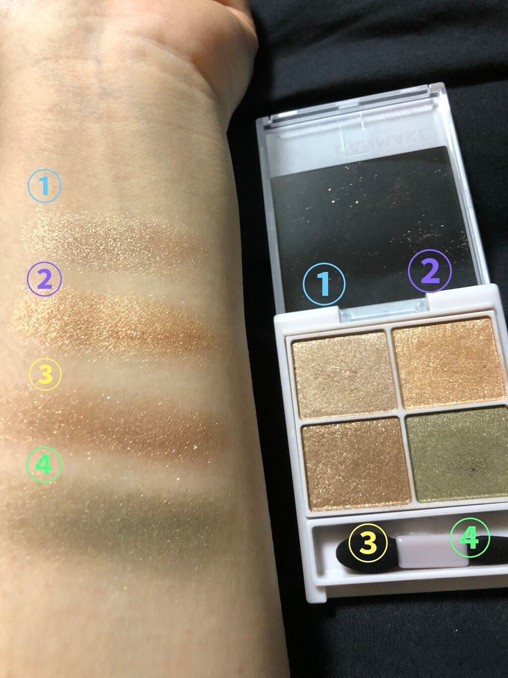 シルキースフレアイズ/キャンメイク/アイシャドウパレットを使ったクチコミ(2枚目)