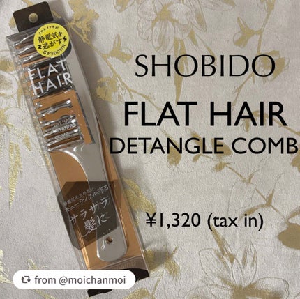 フラットヘア デタングルコーム/SHOBIDO/ヘアコームを使ったクチコミ(1枚目)