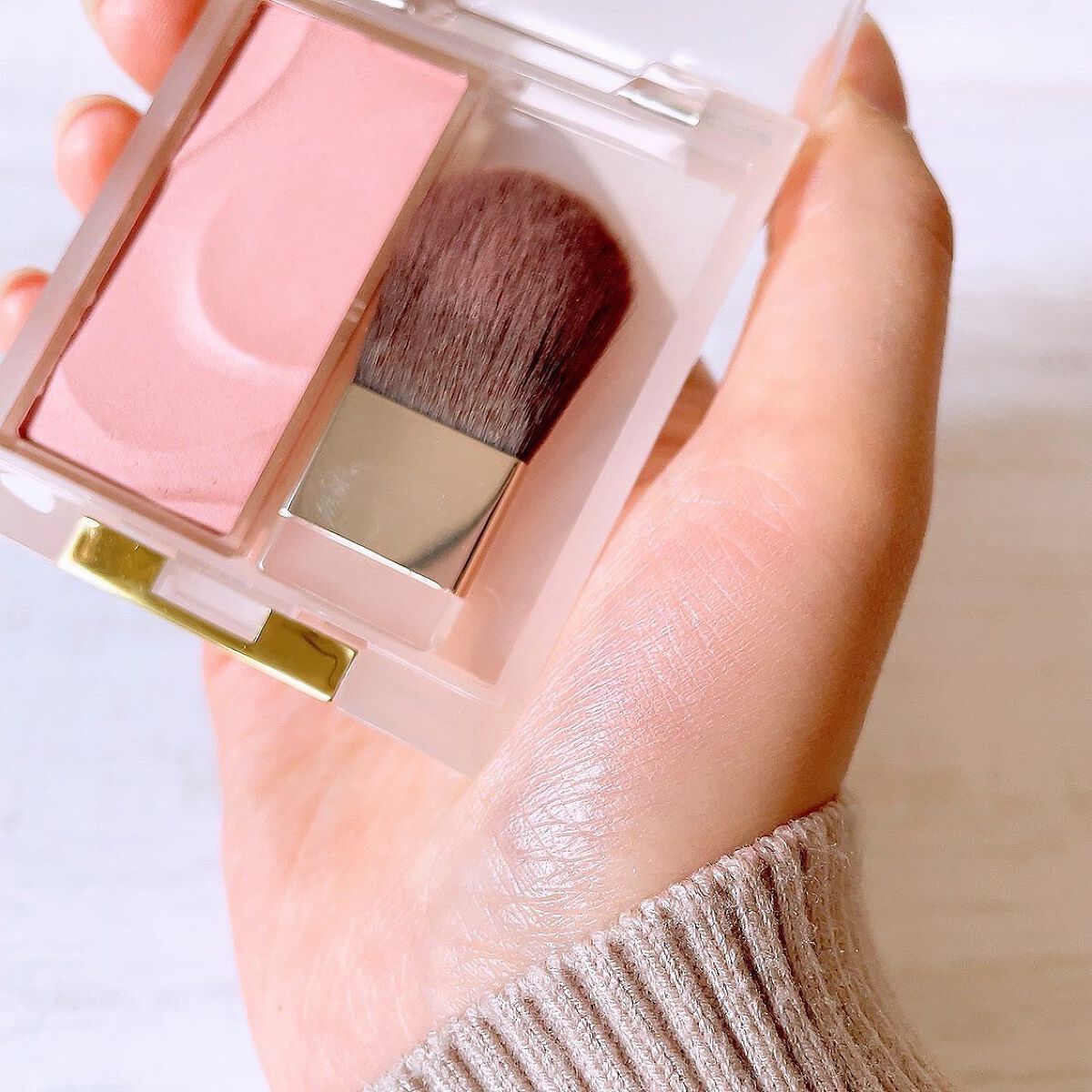 シームレストーン ブラッシュ/excel/パウダーチークを使ったクチコミ（3枚目）