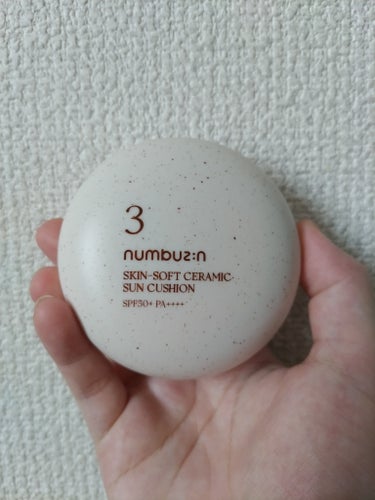 3番 ノーファンデ陶器肌トーンアップクッション/numbuzin/クッションファンデーションを使ったクチコミ（1枚目）