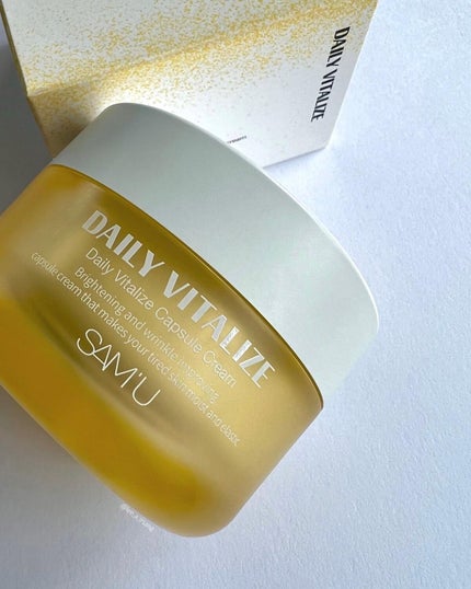 デイリーバイタライズカプセルクリーム/SAM'U/フェイスクリームを使ったクチコミ(2枚目)