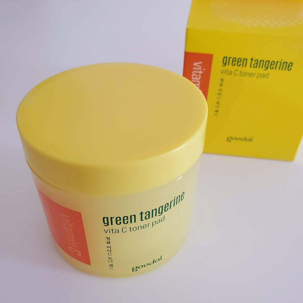グリーンタンジェリン ビタCダークスポットケアパッド/goodal/トナーパッドを使ったクチコミ(1枚目)