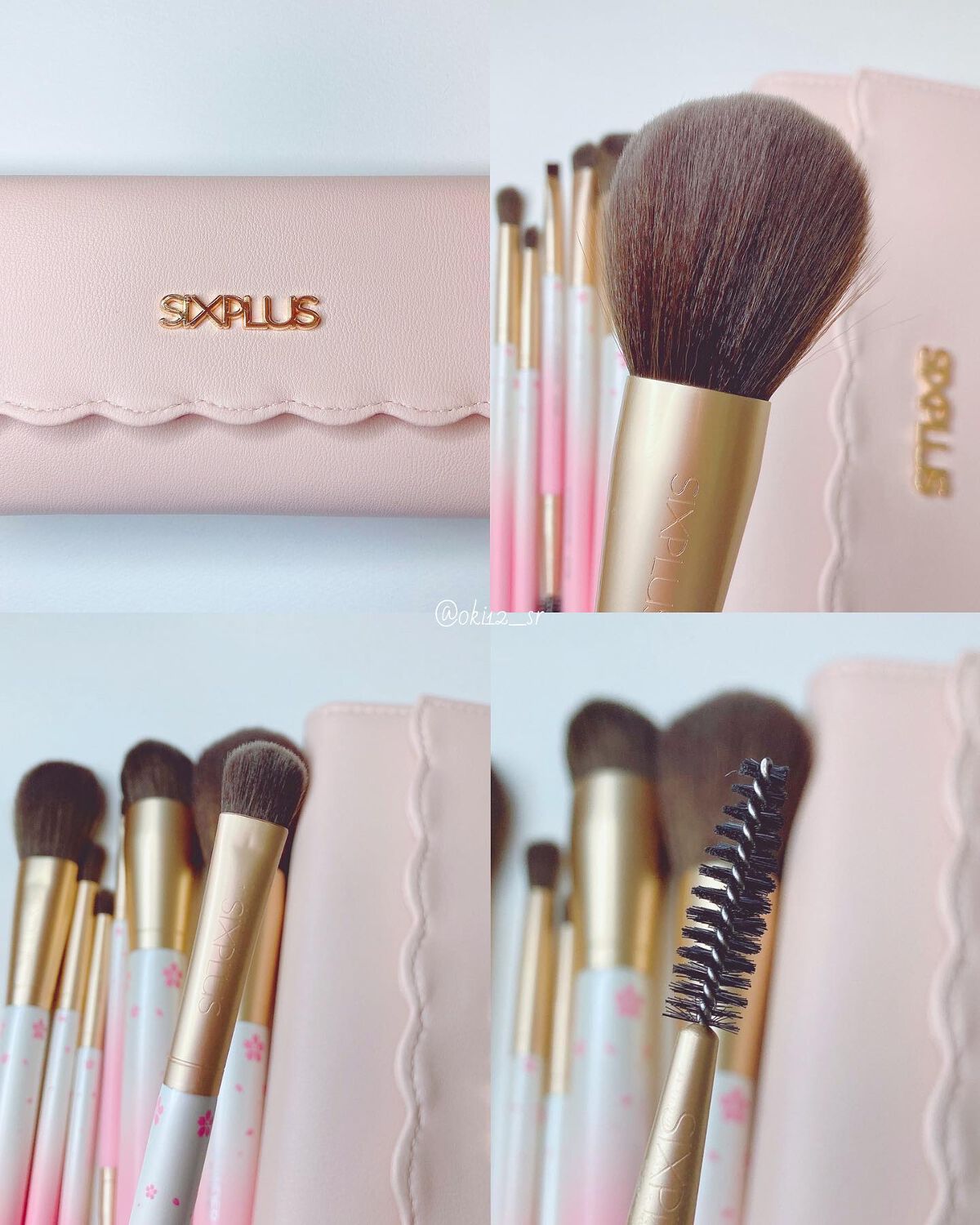 SIXPLUS 桜色グラデーション メイクブラシ 7本セット/SIXPLUS/メイクブラシを使ったクチコミ(1枚目)