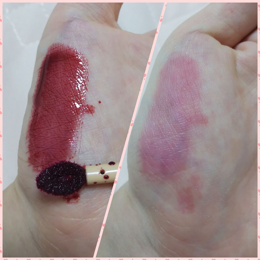 ディアダーリン ウォータージェルティント （アイスティント）/ETUDE/口紅を使ったクチコミ（2枚目）