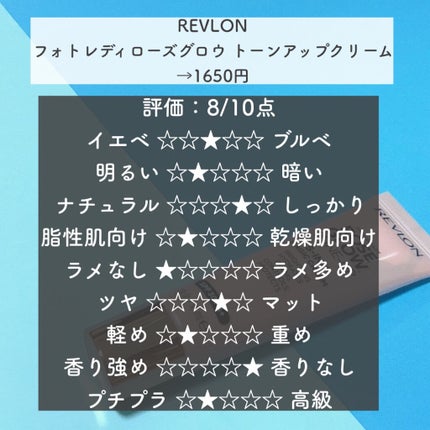 フォトレディ ローズ グロウ トーンアップ クリーム/REVLON/化粧下地を使ったクチコミ(2枚目)