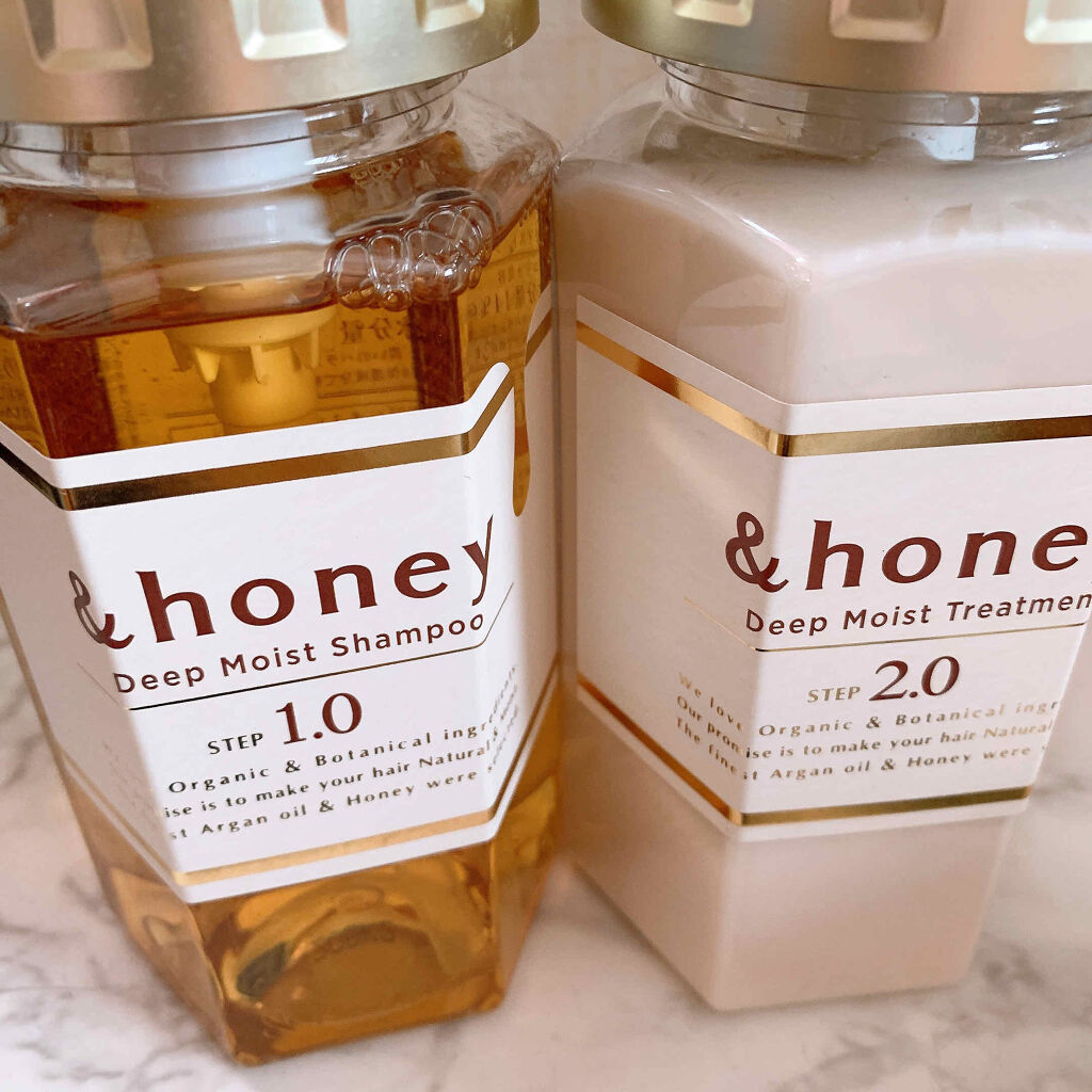 ディープモイスト シャンプー1.0／ヘアトリートメント2.0/&honey/市販シャンプーを使ったクチコミ（1枚目）