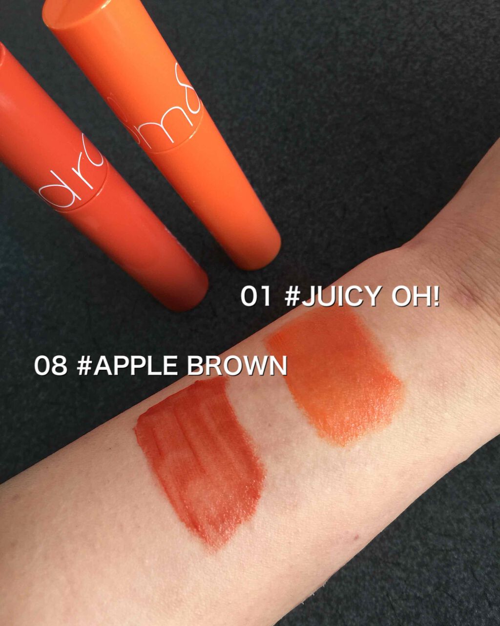 ジューシーラスティングティント/rom&nd/リップティントを使ったクチコミ(2枚目)