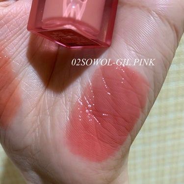 デューイ シロップ ティント 04 PEACHY SPRING/CLIO/口紅を使ったクチコミ（2枚目）