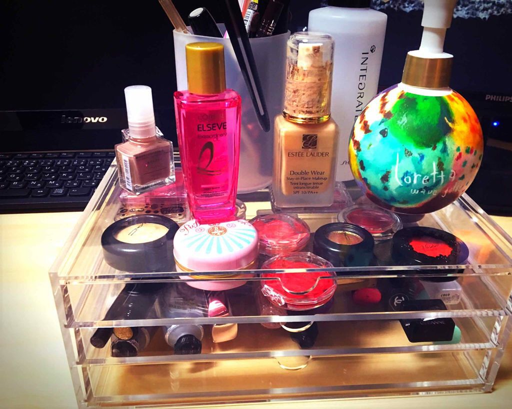 重なるアクリルケース横型3段/無印良品/その他化粧小物を使ったクチコミ（2枚目）