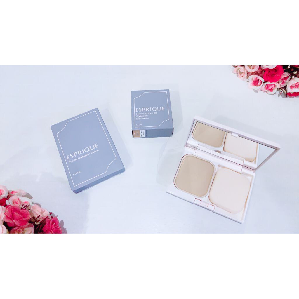 シンクロフィット パクト EX OC-410 オークル/ESPRIQUE/パウダーファンデーションを使ったクチコミ（3枚目）