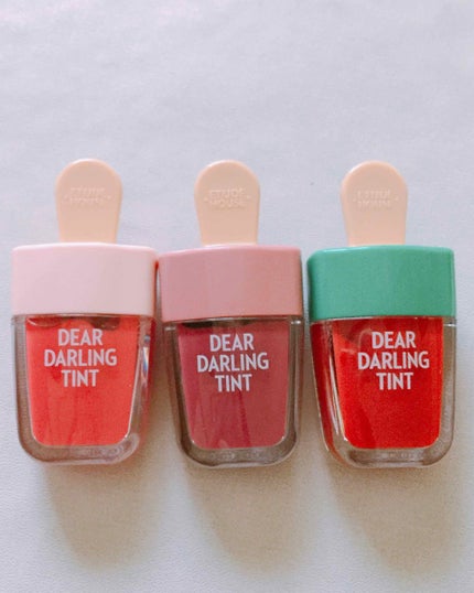 ディアダーリン ウォータージェルティント (アイスティント)/ETUDE/口紅を使ったクチコミ(2枚目)