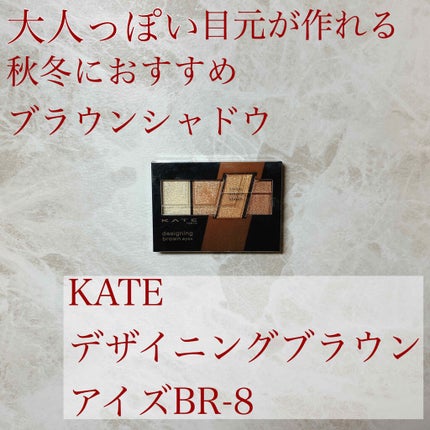 デザイニングブラウンアイズ BR-8 グリッターブラウン/KATE/アイシャドウパレットを使ったクチコミ(1枚目)