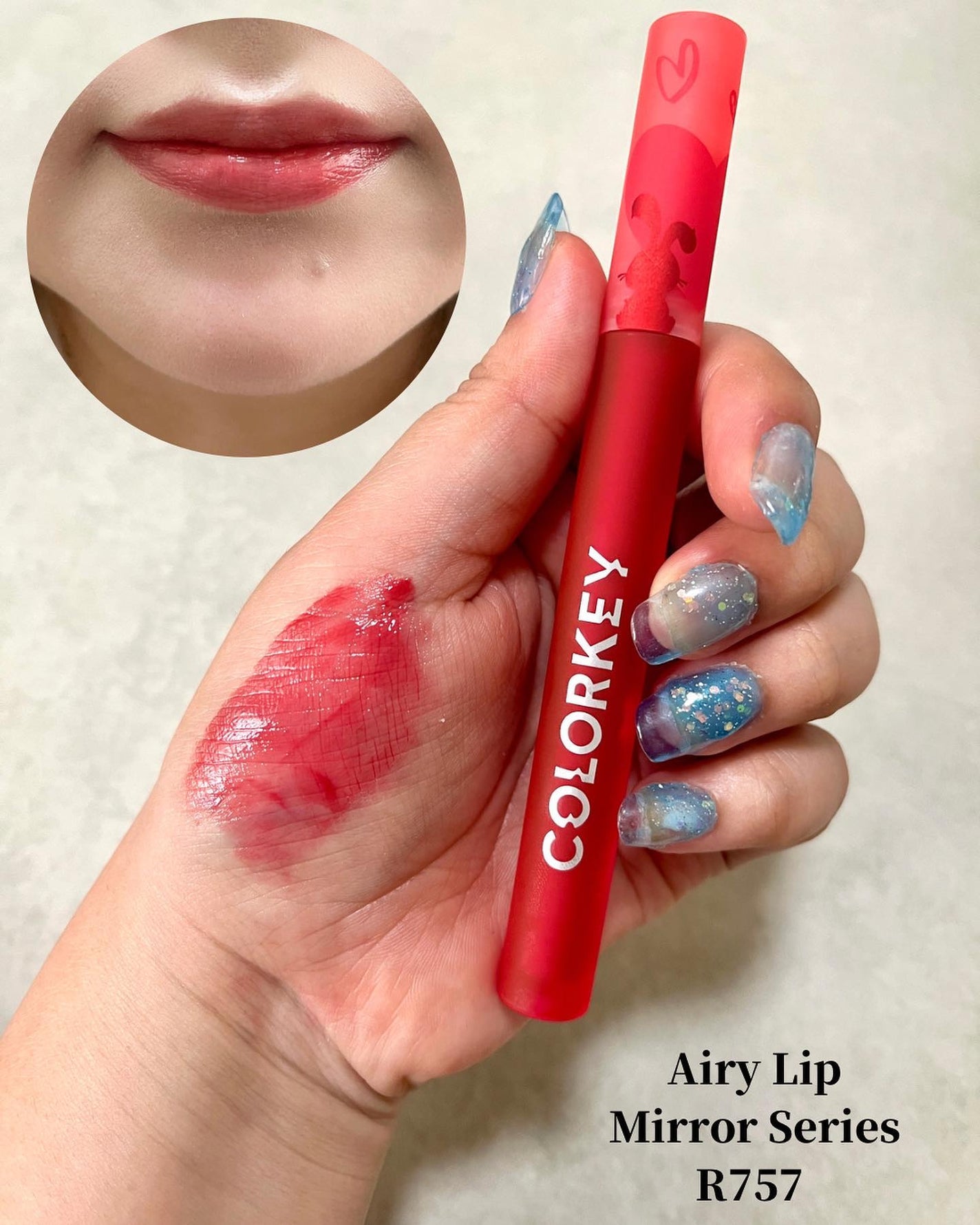 エアリーリップミラー/COLORKEY/リップグロスを使ったクチコミ(4枚目)