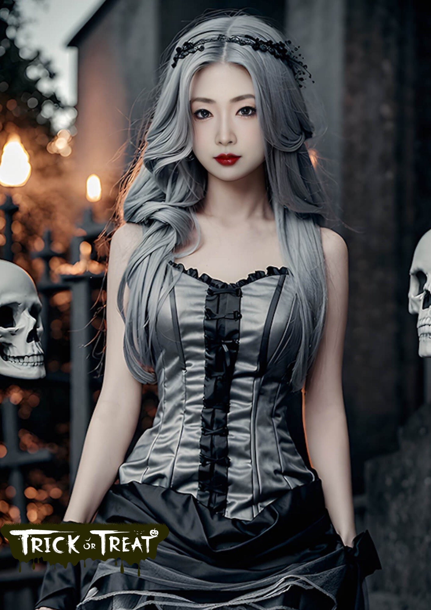 イエベの秋子/フォロバ100 on LIPS 「【#ハロウィンメイク】こんにちは♪アキコです\(^o^)/tr..」(3枚目)