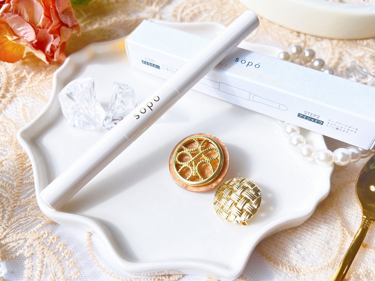 パウダー&ライナー/sopo/スティックアイシャドウを使ったクチコミ(3枚目)