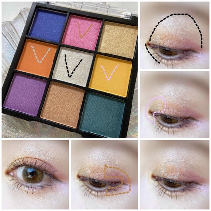 UR GLAM BLOOMING EYE COLOR PALETTE/U R GLAM/アイシャドウパレットを使ったクチコミ(2枚目)