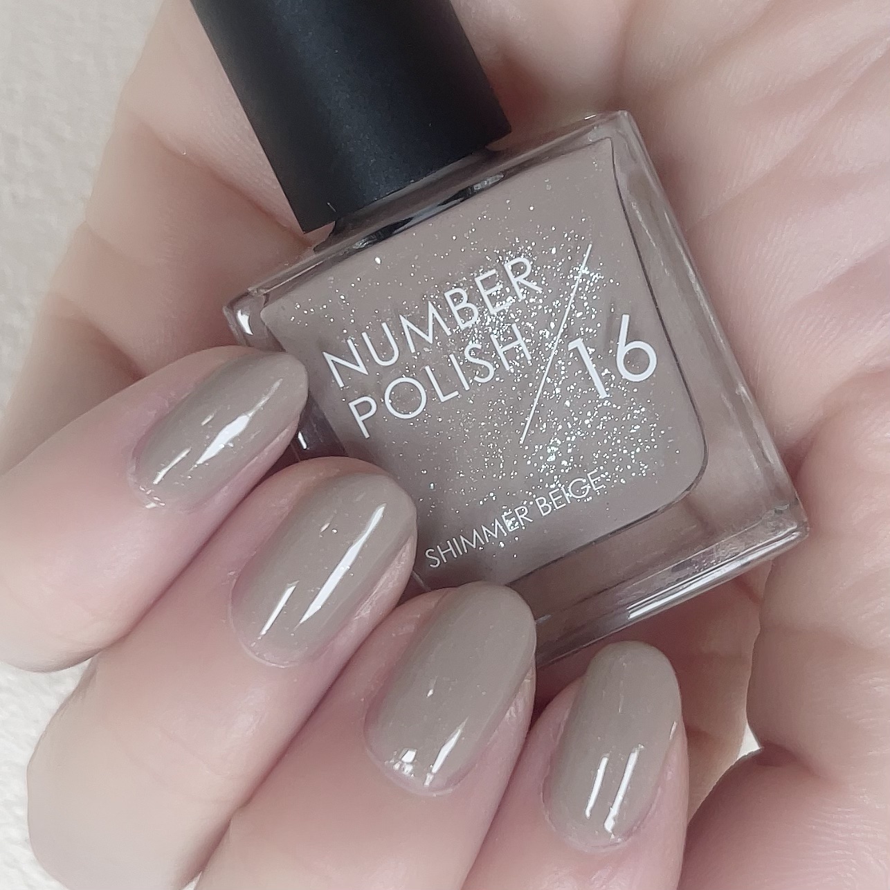 NUMBER POLISH　 16 Shimmer Beige/D-UP/マニキュアを使ったクチコミ（3枚目）