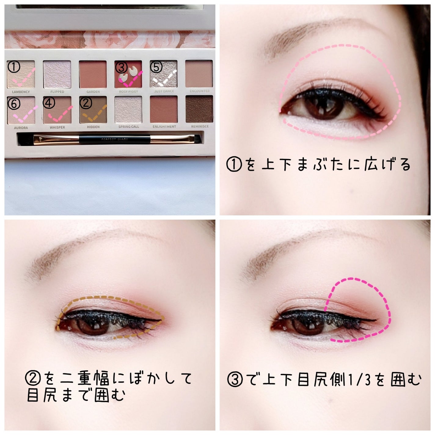 エクスプローラ12色 動物アイシャドウパレット/PERFECT DIARY/アイシャドウパレットを使ったクチコミ(2枚目)