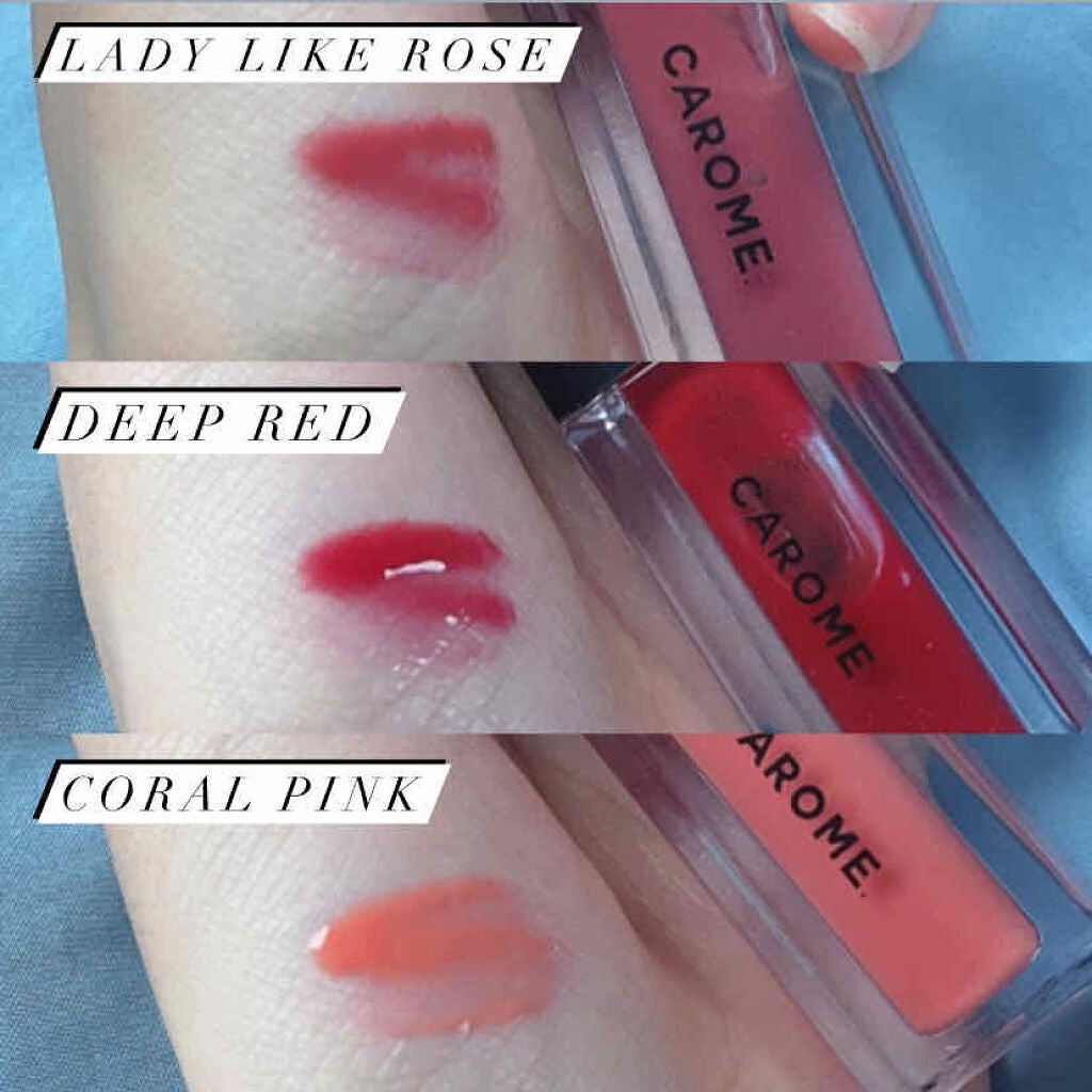 ブルーミングリップグロウ/CAROME./口紅を使ったクチコミ(2枚目)