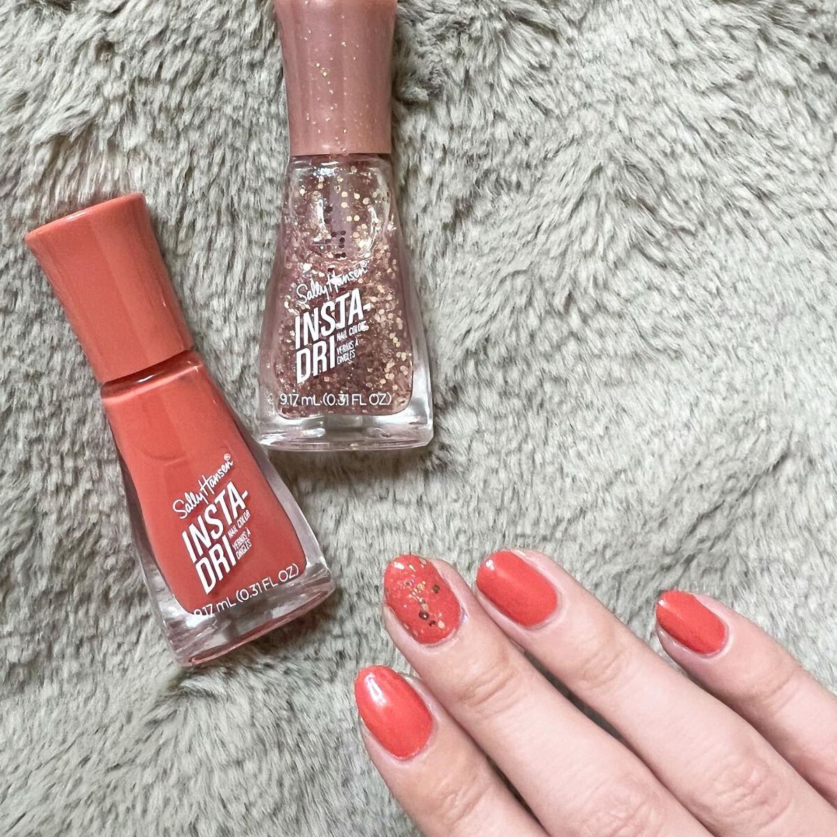 インスタドライ ネイルカラー 258 シューティングスター/サリーハンセン/オールインワンネイルを使ったクチコミ（3枚目）