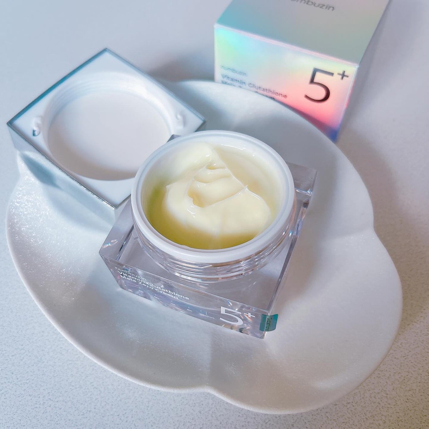 5番 白玉グルタチオンCメラゼロクリーム/numbuzin/フェイスクリームを使ったクチコミ(3枚目)