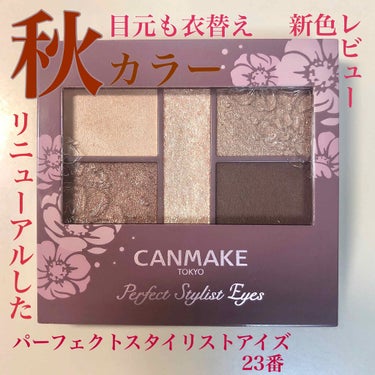 今回レビューする商品は、CANMAKEパーフェクトスタイリストアイズです。元々、大人気の商品ですが、最近リニューアルしたことによって再び注目度も高くなっています！！

その中で、今回秋の新色の23番をL