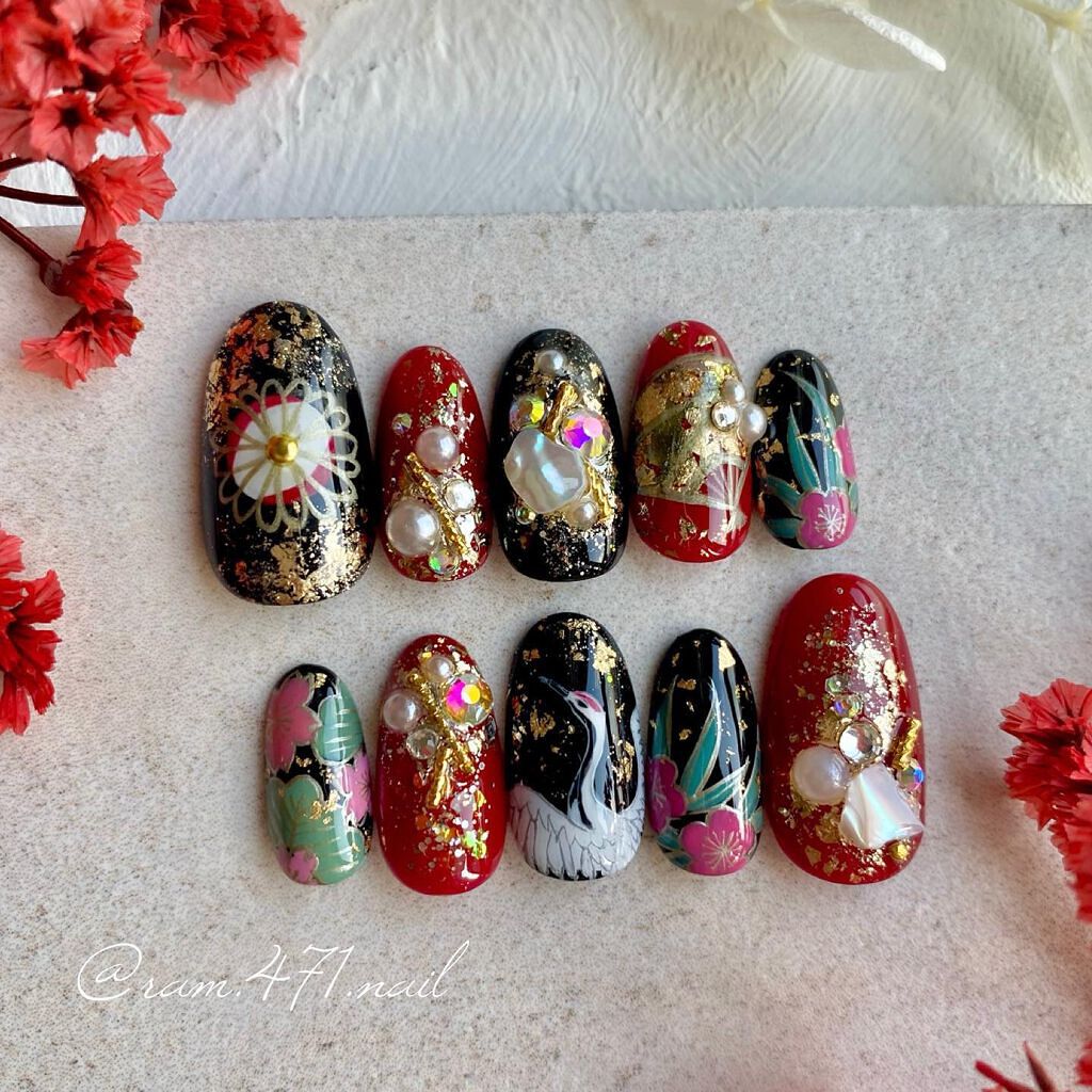 成人式ネイルのネイルデザイン | ノンワイプクリア キャンジェル