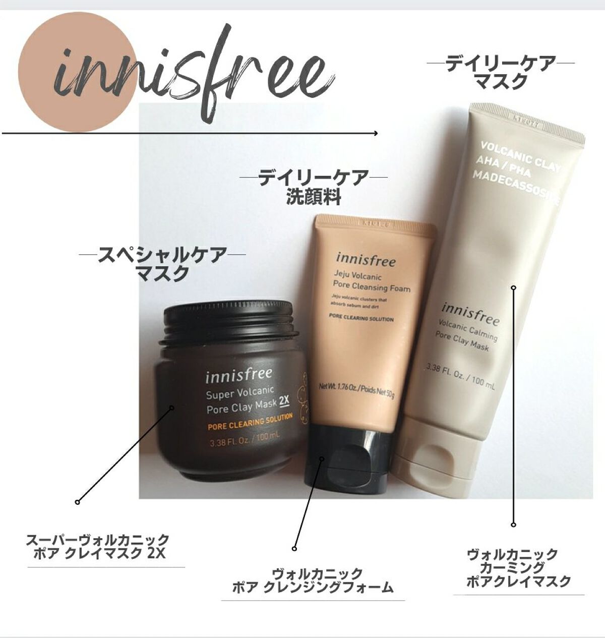 ヴォルカニック カーミング ポア クレイマスク/innisfree/洗い流すパック・マスクを使ったクチコミ（1枚目）